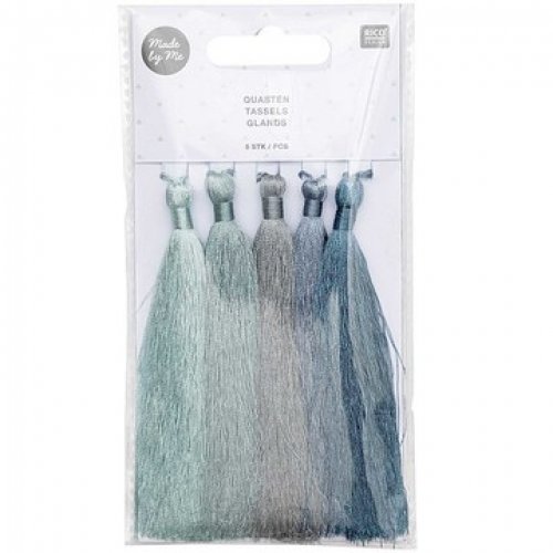 Quaste Fransen - 9cm - aqua - Rico Design